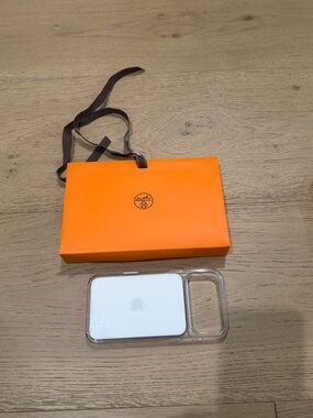 Hermes Orange Gift Box with Brown Ribboning